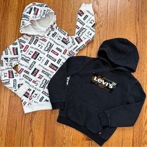 Levi’s Boys Logo long sleeve pullover Fleece Hoodie Sweatshirt Bundle 2 pieces